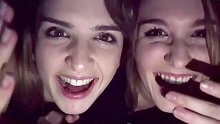 2 Gfs Give A Public Dual Oral Pleasure In Point Of View