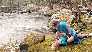 Ventures Outside For A Public Waterfall Hike And Finds A Couch Of Moss To Plow On