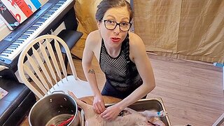 Nerdy Faery Preps And Engulfs Tommy Piggy (vegan Trigger Warning)