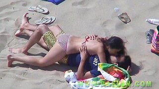 Real Beach Hookup Compilation - Real Couples Have Romp On Outdoors