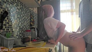 Teenage Estie Kay Boned In Kitchen 18 Minute